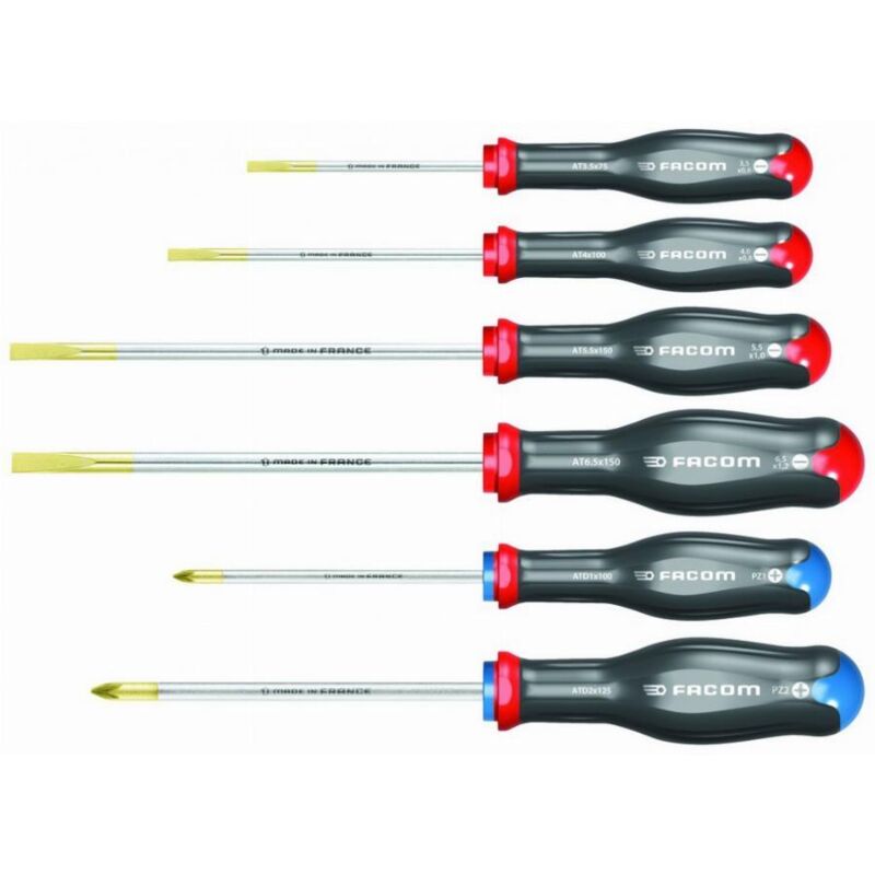6 tournevis protwist Fente Pozidriv bi matière ATD.J6 FACOM
