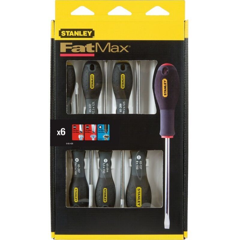 Stanley - Jeu de 6 tournevis fatmax électricien + mécanicien - pozidriv