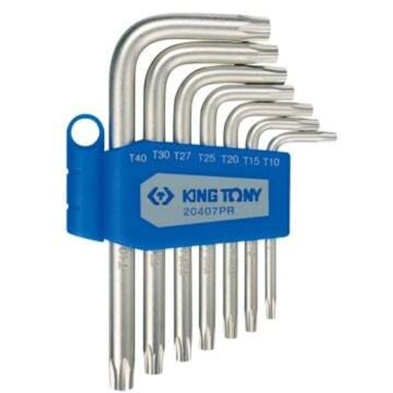 KING TONY - Jeu de 7 clés Torx Tamper