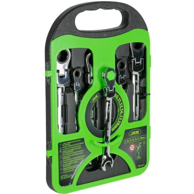 JBM - Jeu de 7 clés mixtes à cliquet 53017