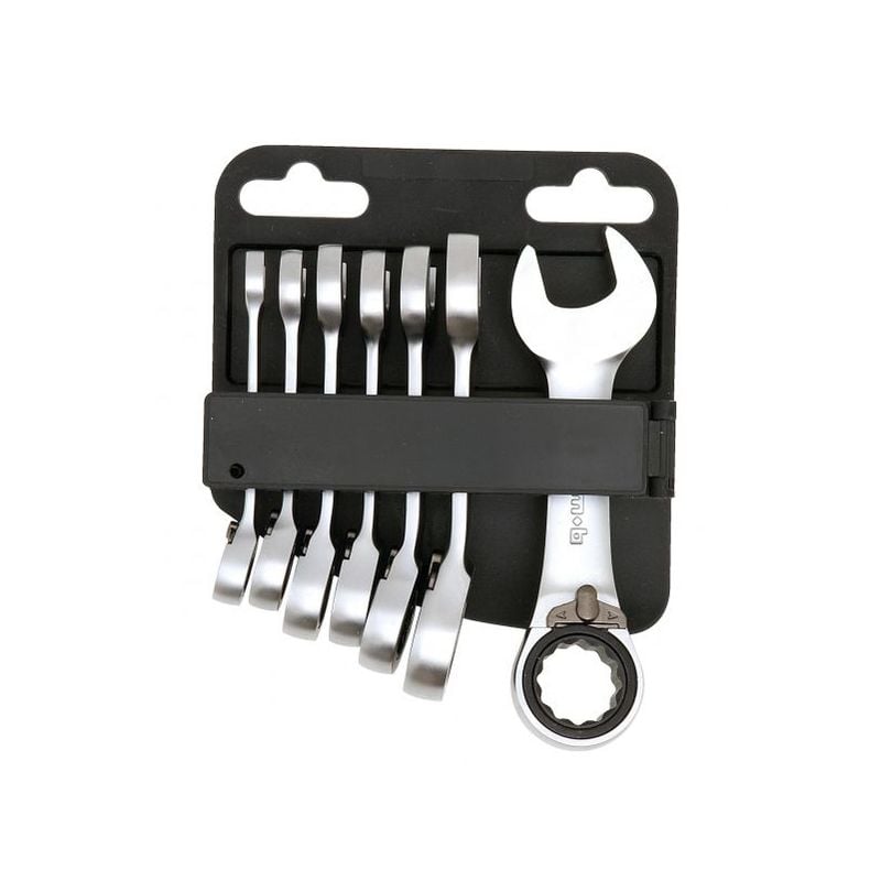 Mob Outillage - Jeu de 7 clés mixtes à cliquet courtes Compact' mob