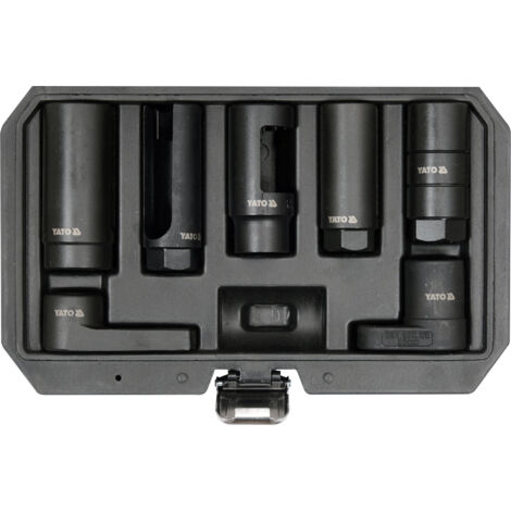 Jeu de 7 douilles 1/2 et 3/8 a choc assorties pour sondes lambda dites a oxygene