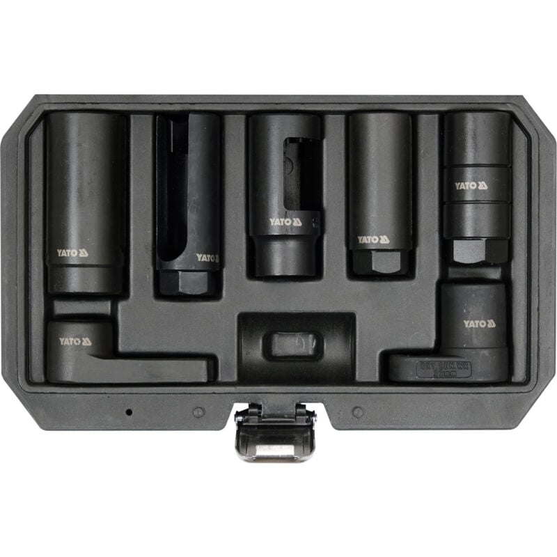 Jeu de 7 douilles 1/2 et 3/8 a choc assorties pour sondes lambda dites a oxygene