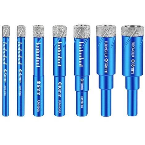 Jeu de 7 Forets Diamant pour Carrelage (5-16mm) - Coffret Professionnel Céramique Grès Cérame Pierre Verre