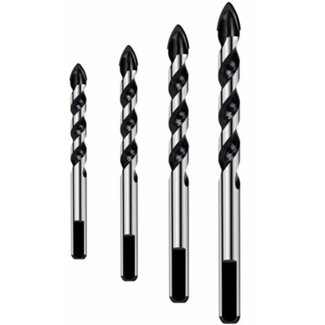 Jeu de 7 forets pour carrelage, verre, béton, pierre, brique, carrelage, céramique et miroirs (3mm 4mm 5mm 6mm 8mm 10mm 12mm)
