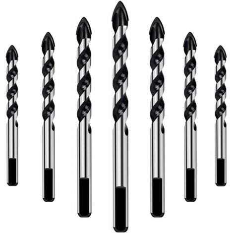 Jeu de 7 forets pour carrelage, verre, béton, pierre, brique, carrelage, céramique et miroirs (3mm 4mm 5mm 6mm 8mm 10mm 12mm)-LIAIKI