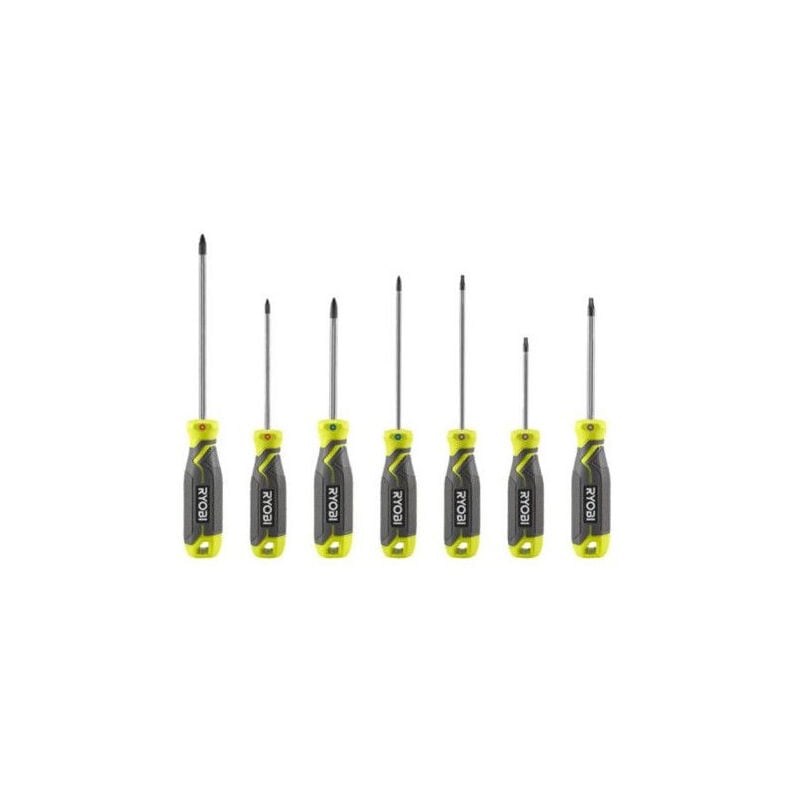 Ryobi - Jeu de 7 tournevis magnétiques RHSDS7PC