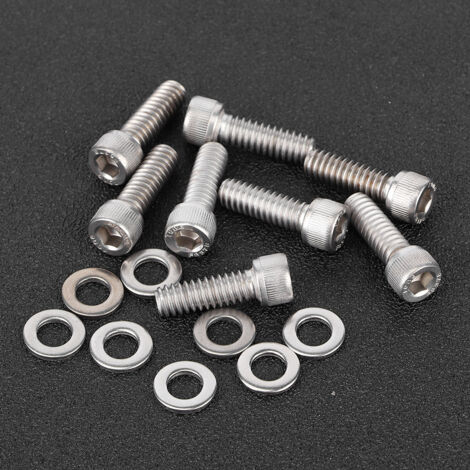 Jeu de 8 boulons de couvre-culasse SBC 104003 avec joint d'étanchéité compatible Chevrolet 265/283/302/305/327/350/400 SB