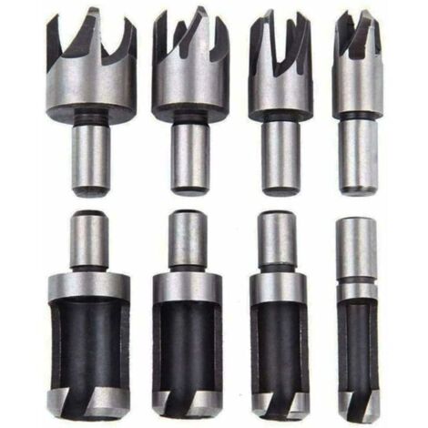 Jeu de 8 chevilles en bois à fraiser, outil de coupe pour chevilles en bois, pour fabriquer une cheville en bois, une cheville à tenon