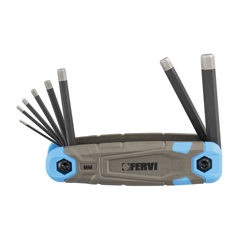 Fervi - Jeu de 8 cles hexagonales 15-8 mm a pointe diamant 0558/em