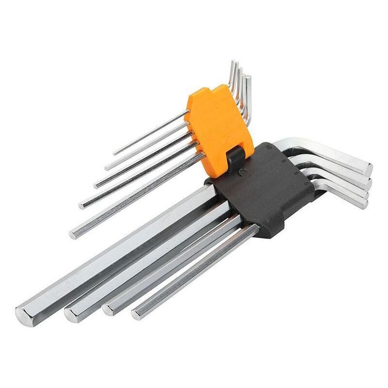 Tolsen - jeu de 8 cle's hexagonales extra longues