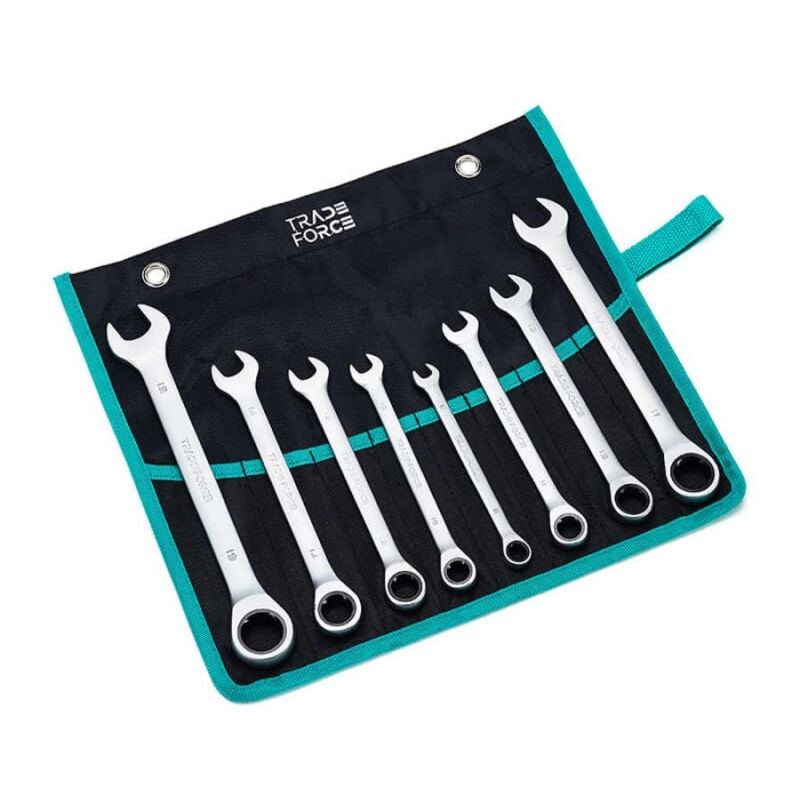 Jeu 8 cles mixtes cliquet 8 19 - Tradeforce