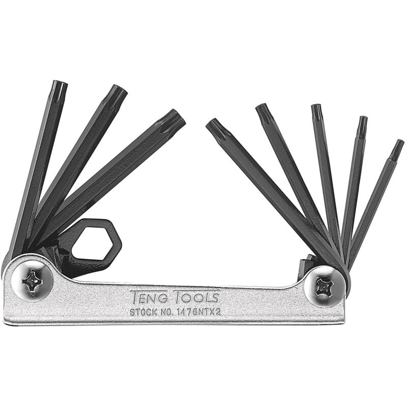 Tengtools - Jeu de 8 clés Torx en étui Teng Tools 1476NTX2