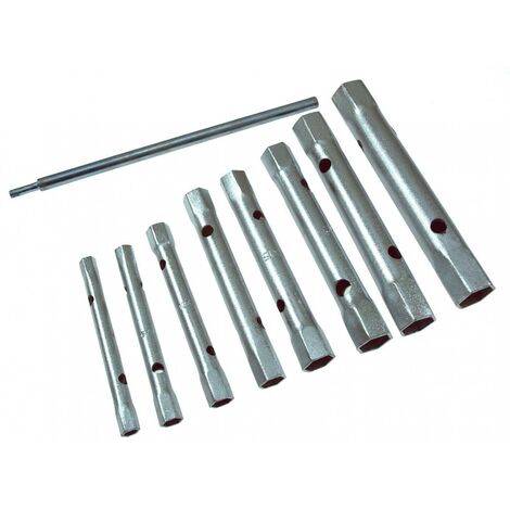 Jeu de 8 clés tubulaires doubles 6-22 mm – Acier WS – Trousse de rangement en nylon ultra-résistant – Pour espaces restreints – Beast