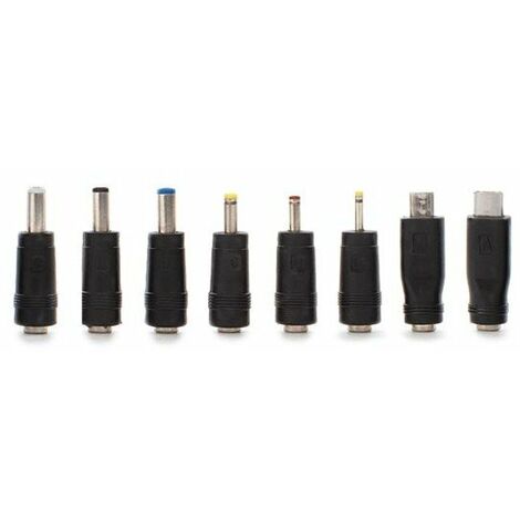 Jeu de 8 connecteurs DC 2,1 x 5,5 mm – Adaptateurs pour appareils informatiques – Matériau ABS – Connexion fiable et simplifiée – Hq Power
