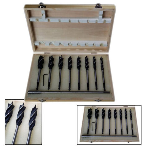 Jeu De 8 Mèches à Bois Autotaraudeuses Avec Rallonge