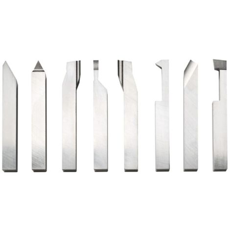 Jeu de 8 outils de tour HSS 12 x 12 mm MW Tools DBS0812