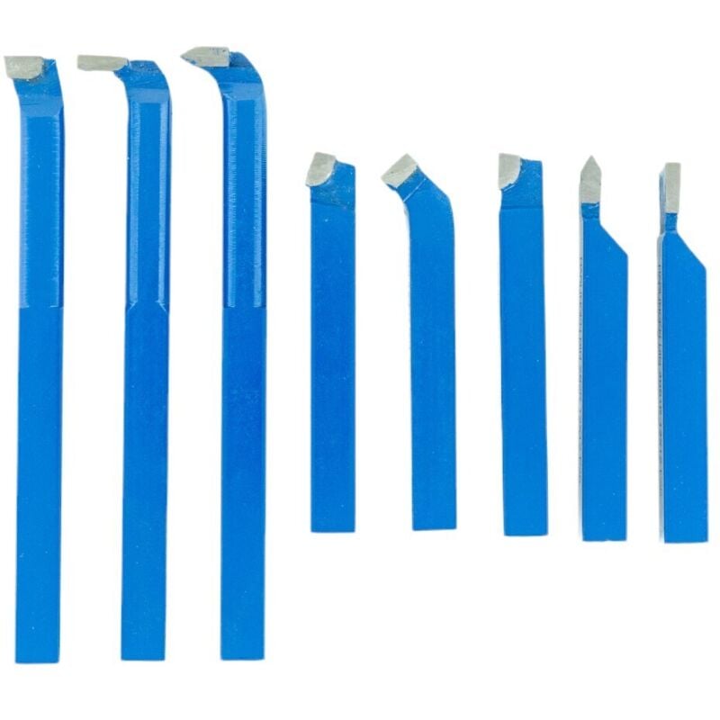 Mw Tools - Jeu de 8 outils de tournage en carbure soudé avec queue 12x12 mm DBST0812