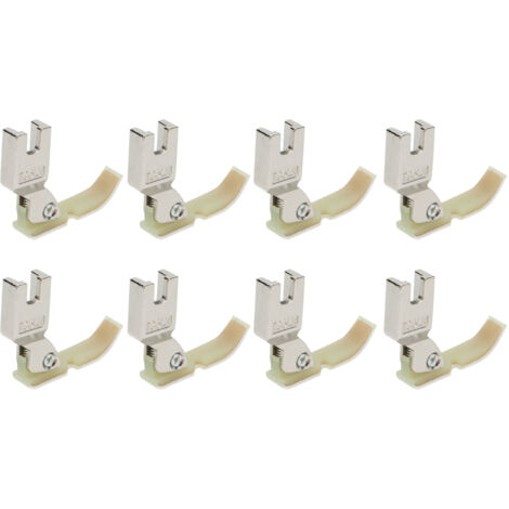 Jeu de 8 Pieds de Biche T36LN en Acier Inoxydable pour Machines à Coudre Industrielles, Pied à Fermeture Éclair