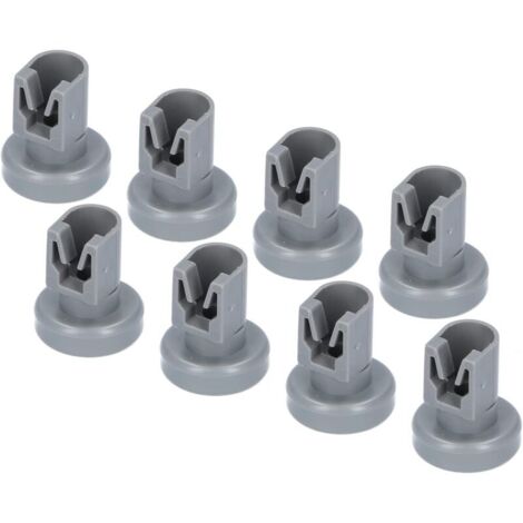 Jeu de 8 roulettes de panier supérieur pour lave-vaisselle Roulettes de panier à vaisselle en plastique résistant à la chaleur Co