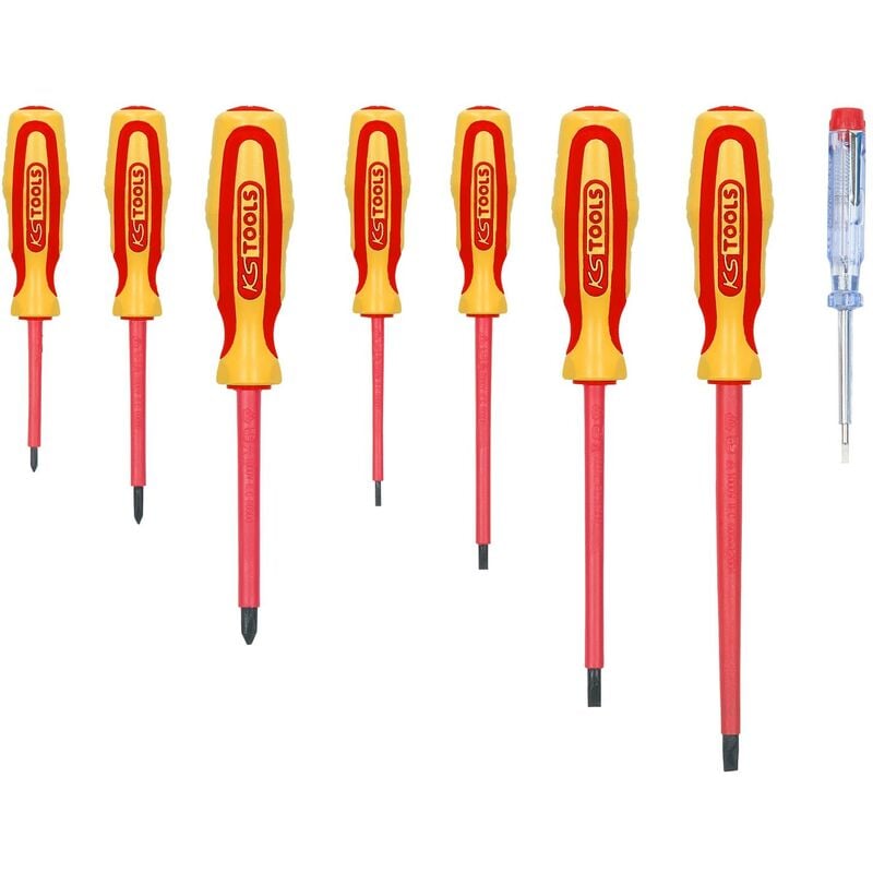 Kstools - Jeu de tournevis ergotorque vde, PH+fente, 8 pcs