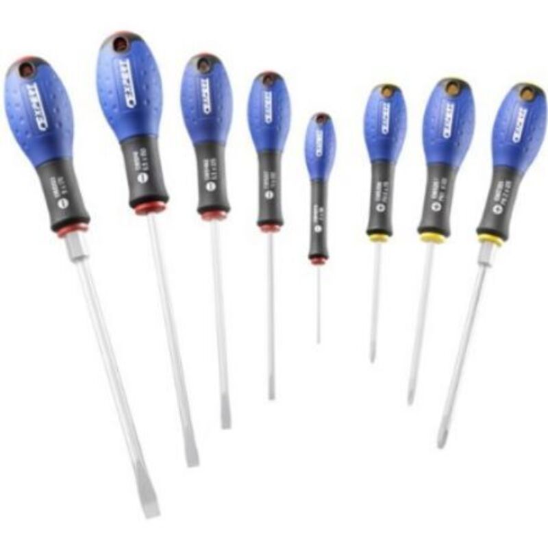 Jeu de 8 tournevis fente Phillips Pozidriv E160907 Expert By Facom