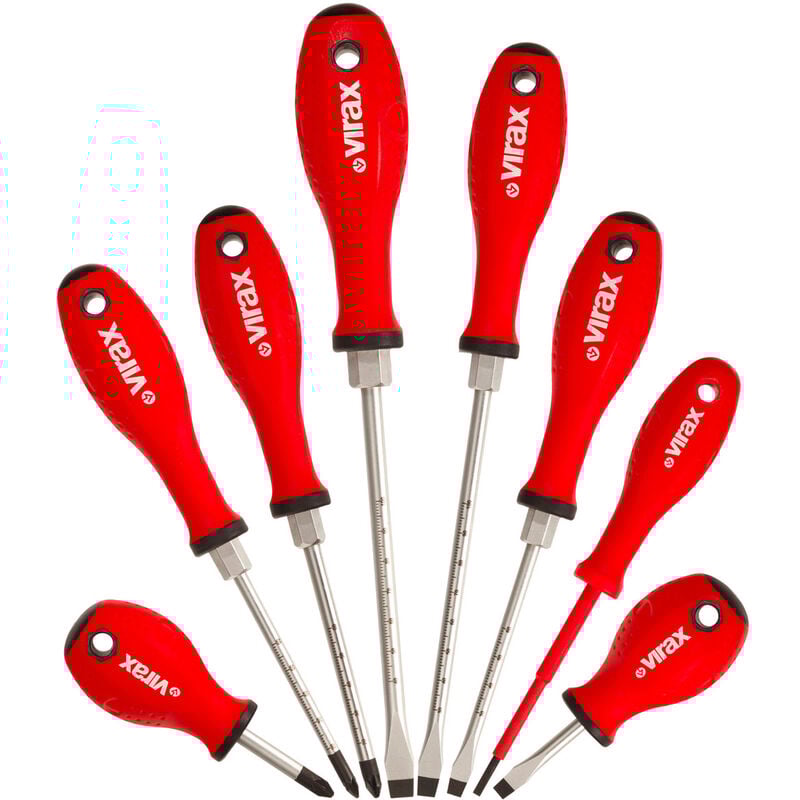 Virax - Jeu de 8 tournevis magnétiques en étui 562034