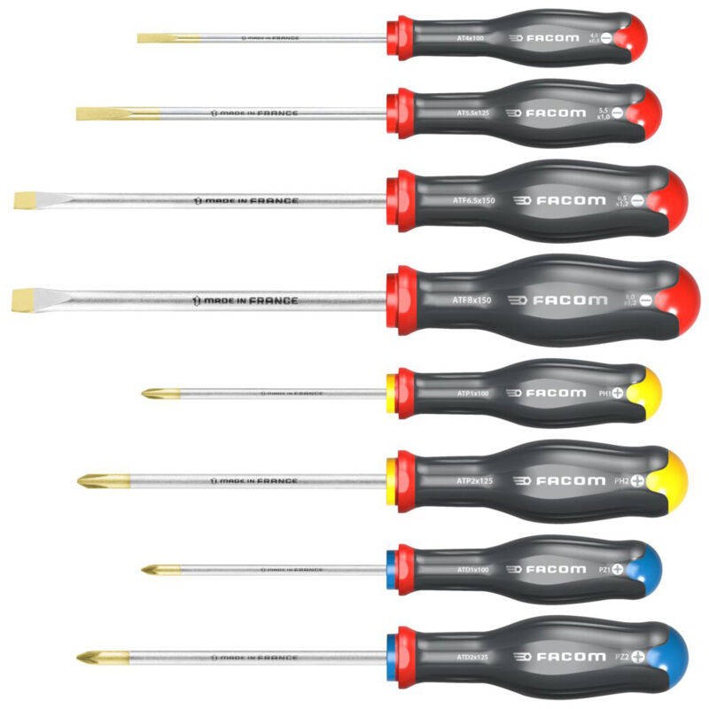 Set di 8 cacciaviti protwist Facom AT.J8PB