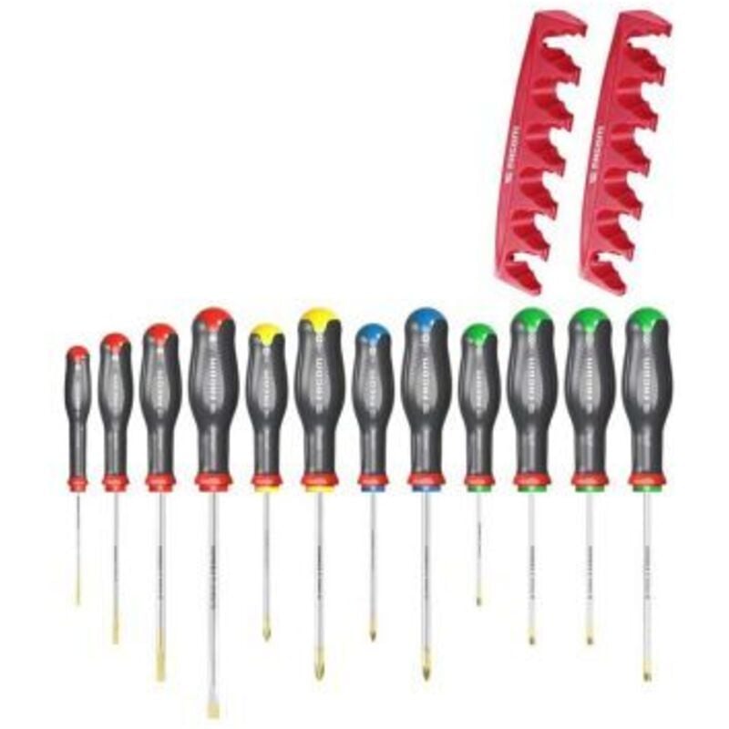 FACOM Jeu de 12 tournevis + ratelier
