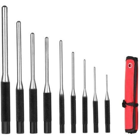 Jeu de 9 Chasses-Goupilles, Outil de Retrait de la Goupille pour Réparation l'Automobile, le Montre, la Bijouterie et l'Artisanat (9 Pcs)