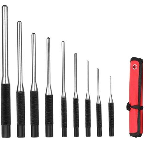 Jeu de 9 Chasses-Goupilles, Outil de Retrait de la Goupille pour Réparation l'Automobile, le Montre, la Bijouterie et l'Artisanat (9 Pcs)