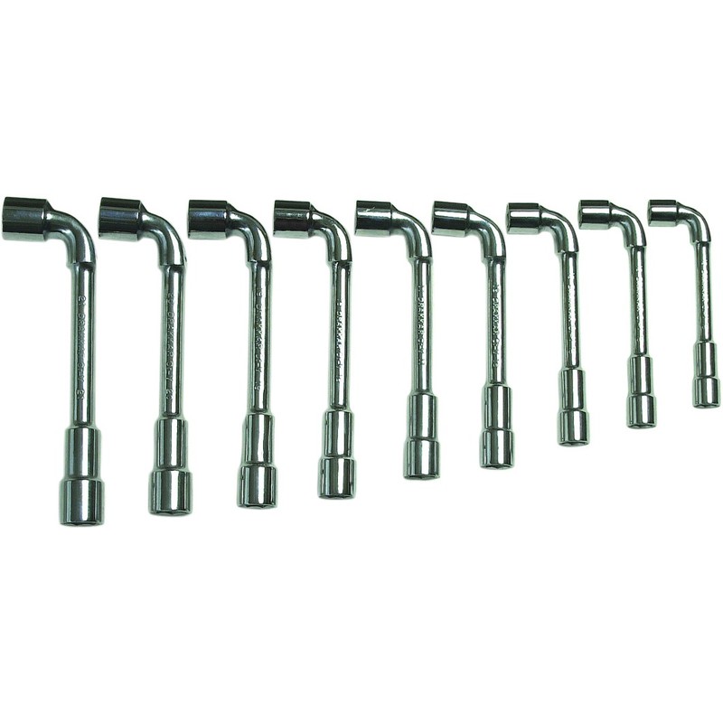 Drakkar Equipement - Jeu de 9 clés à pipe débouchées 8 a 19 mm drakkar tools - S12274