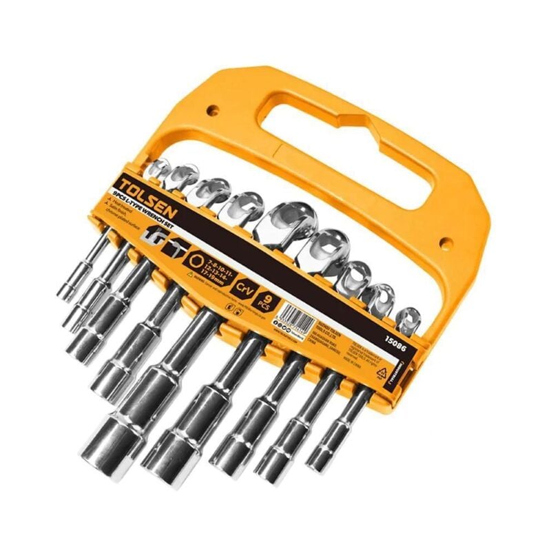 Tolsen - jeu de 9 cle's a' tuyau assorties