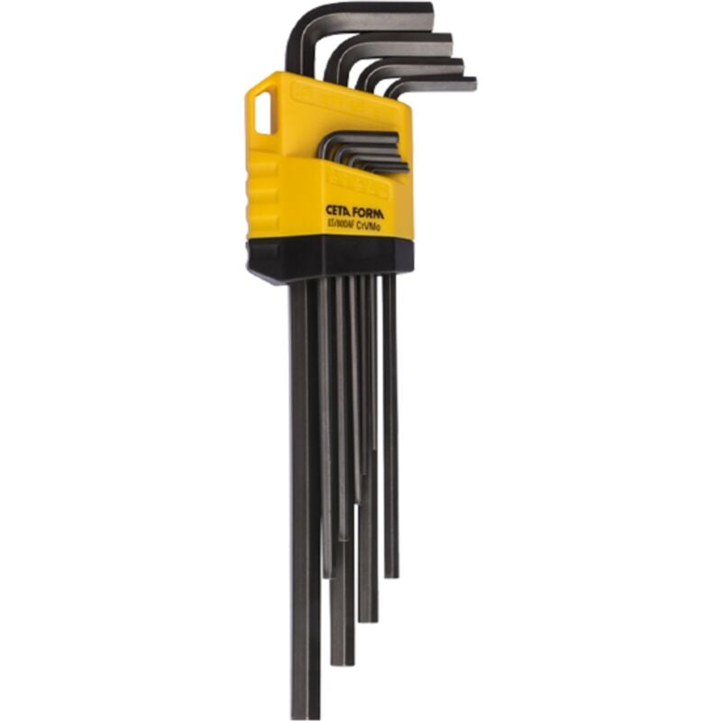 Cetaform - Jeu de 9 clés Allen hexagonales sae l bras long