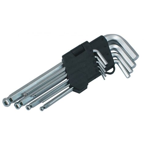 Jeu de 9 clés Allen longues Chrome vanadium