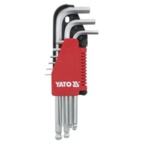 JEU DE 9 CLÉS HEXAGONALES À SPHÈRE 2,0-10 MM - YT-0507