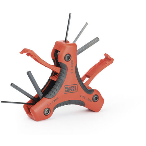 Jeu De 9 Clés Hexagonales Mm Bdht0-71628 Black+Decker.