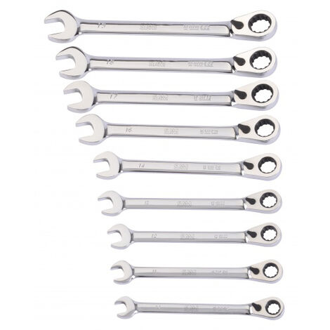 Jeu de 9 cles mixtes a cliquet multi-empreintes SAM OUTILLAGE - 50HCJ9