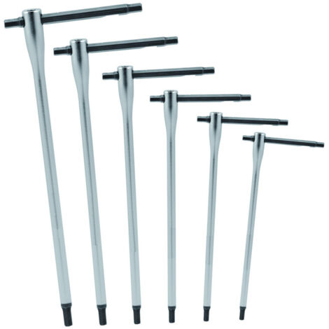 Jeu De 9 Clés Torx En T, Pièces Longues, Tige Coulissante Mâle T8 - T40