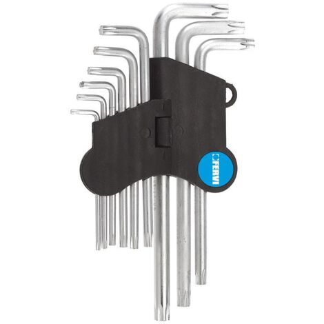 Jeu de 9 cles torx longues en forme de L t10-50 0220