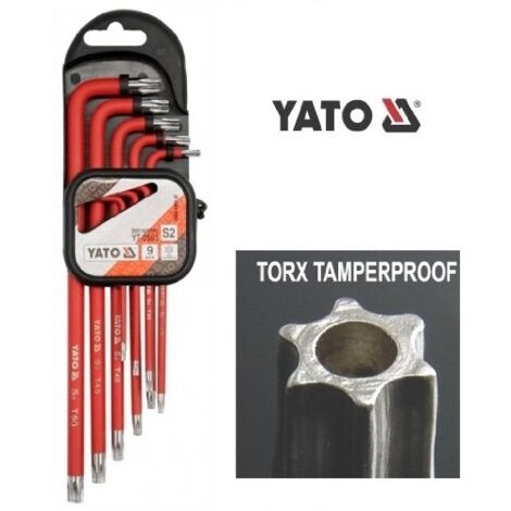 Jeu de 9 clés Torx - YT-0563
