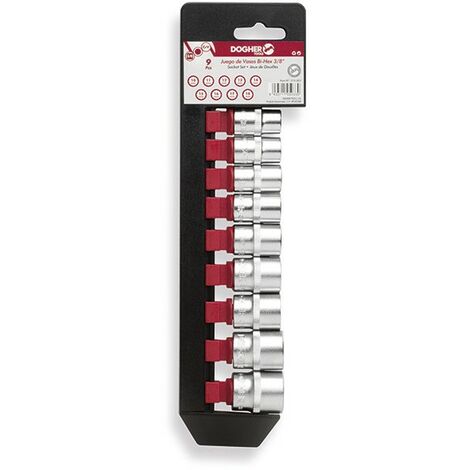 Jeu de 9 douilles hexagonales 3/8  DOGHER 515-051