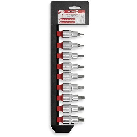 Jeu de 9 douilles Torx Tips 1/2 DOGHER 536-051