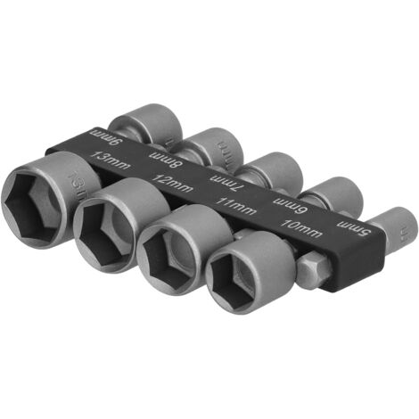 Jeu de 9 embouts hexagonaux 5-13mm pour démontage et serrage de boulons