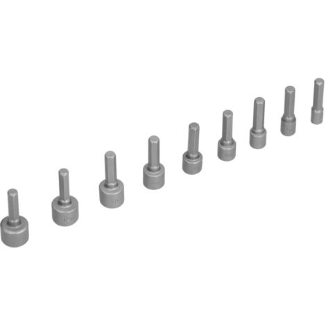 Jeu de 9 embouts hexagonaux 5-13mm pour serrage et démontage de boulons et écrous