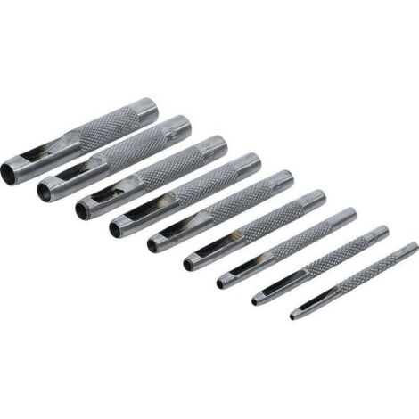 Jeu de 9 emporte pieces ronds 2,5 - 10 mm, poincons de decoupe joints
