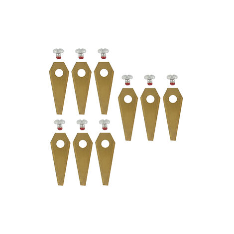 Jeu De 9 Lames Avec Traitement Titane, Adaptables Pour Tondeuses Robot Bosch Modèles Indego. Remplace Origine F016500321.