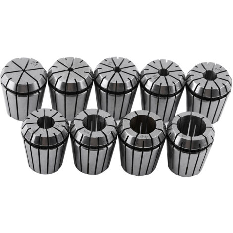 Jeu de 9 pinces à ressort ER32 pour machine de gravure CNC et outil de tour à fraiser 2-20 mm