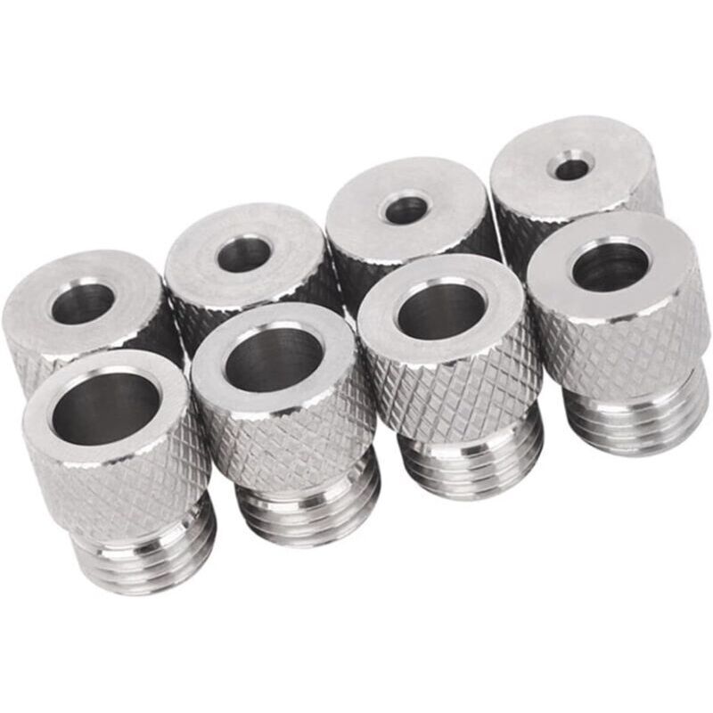 Jeu De Bagues Perçage En Acier Inoxydable 8 Pièces Avec Diamètres Intérieurs 3 À 10mm Filetage M14x1 5 Pour Un Précis Guide Fileté À Prise Sécurisée