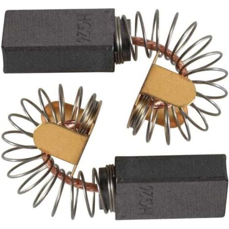 Jeu de balais de charbon de rechange (2 pièces) pour Bosch 1619X08020, 1619X07410, 1619X01351, 2610320391 et scies circulaires Skil HD77 - S77